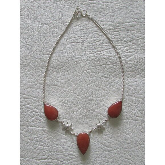 Jasper Stone and Sun Necklace - NEW - Picture 2 of 7